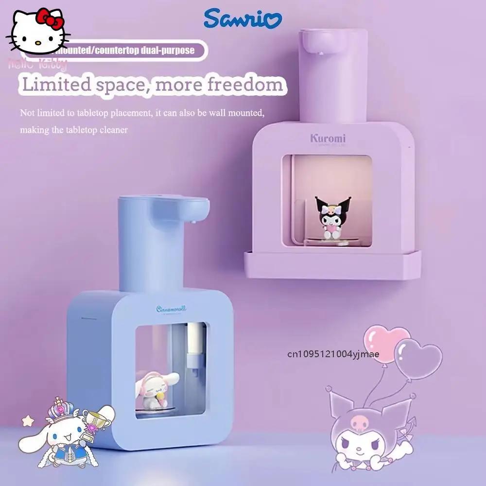 

Sanrio Automatic Hand Sanitizer Dispenser Cinnamoroll Kuromi 400Ml Cartoon Cute Smart Hand Wash Contact Free Hand Soap Dispenser