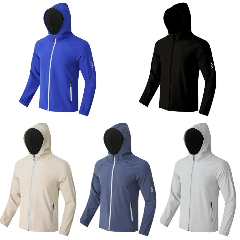 

Men Women Running Jacket Winter Fleece Camping Hiking Windbreaker Windproof Long-Sleeved Zipper Hoodie Sports Coat