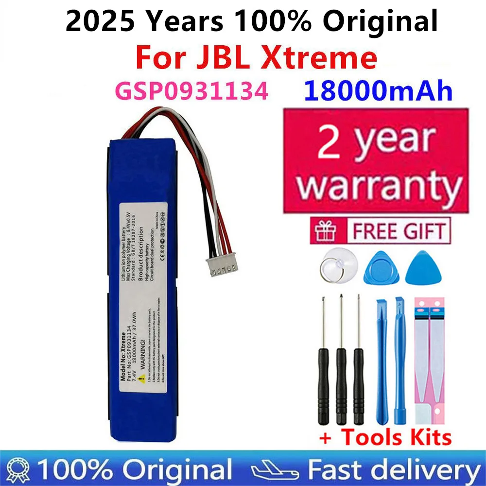 2025 100% Original New 18000mAh 37.0Wh battery for JBL xtreme1 extreme Xtreme 1 GSP0931134 Batterie tracking number with tools