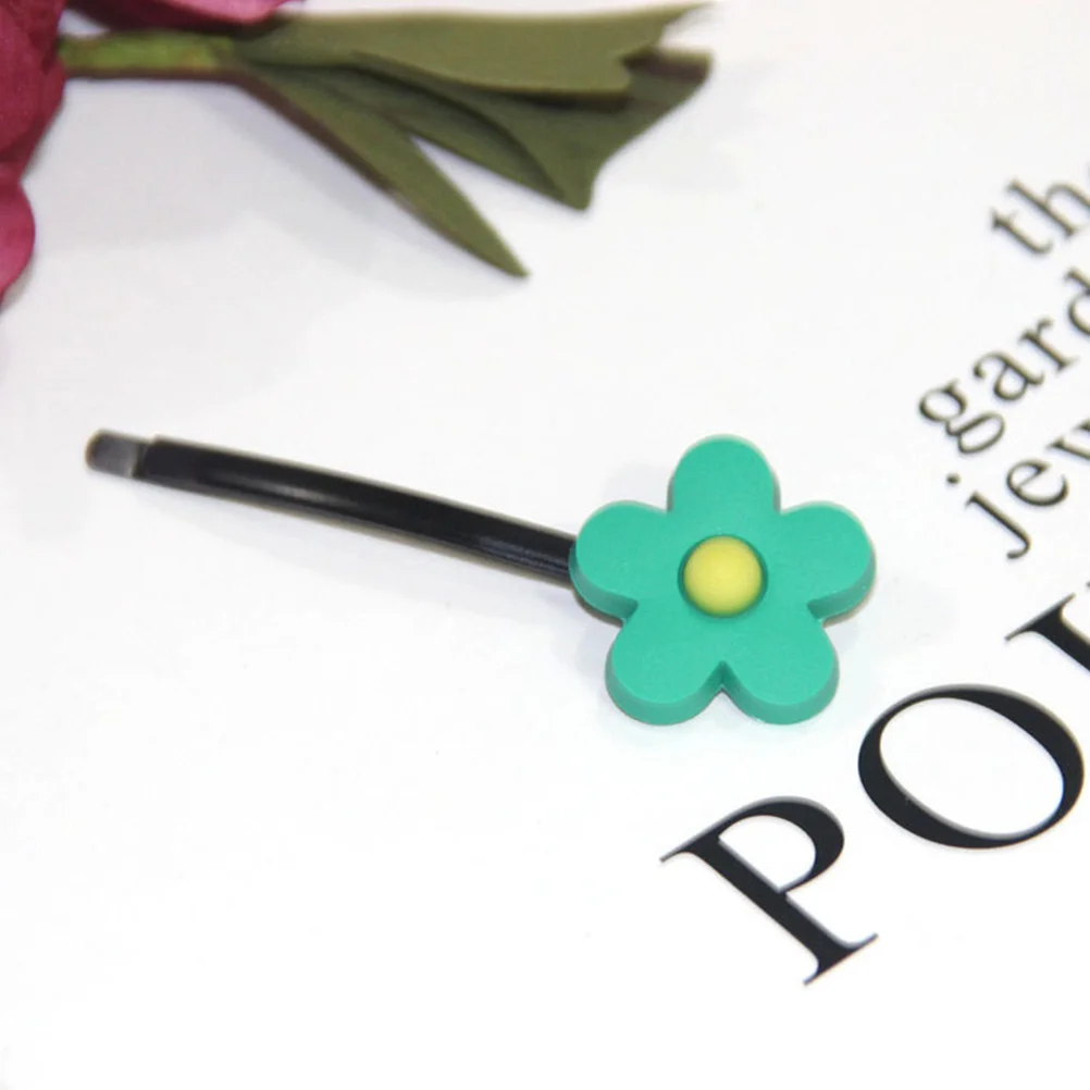 

6Pcs Small Flower Hair Clips Candy Color Fashion Women Hairpin Hair Clip Exquisite Sparkling Headpiece for Daily Wear