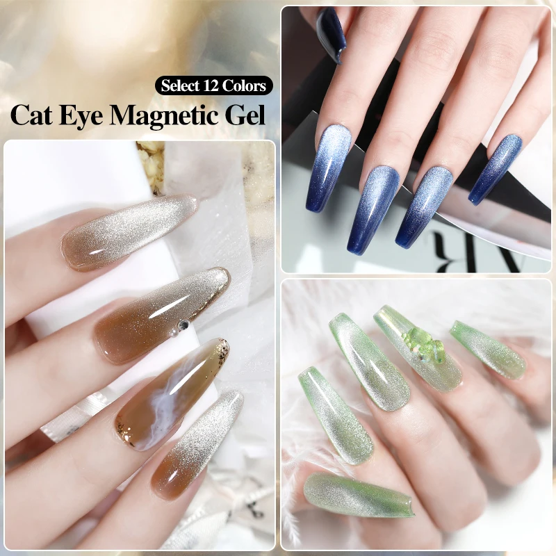 Arte clavo-キャッツアイ反射マニキュア,10ml,磁気,ダイヤモンドキラキラ,半永久的,UVジェル,ネイルアートツール
