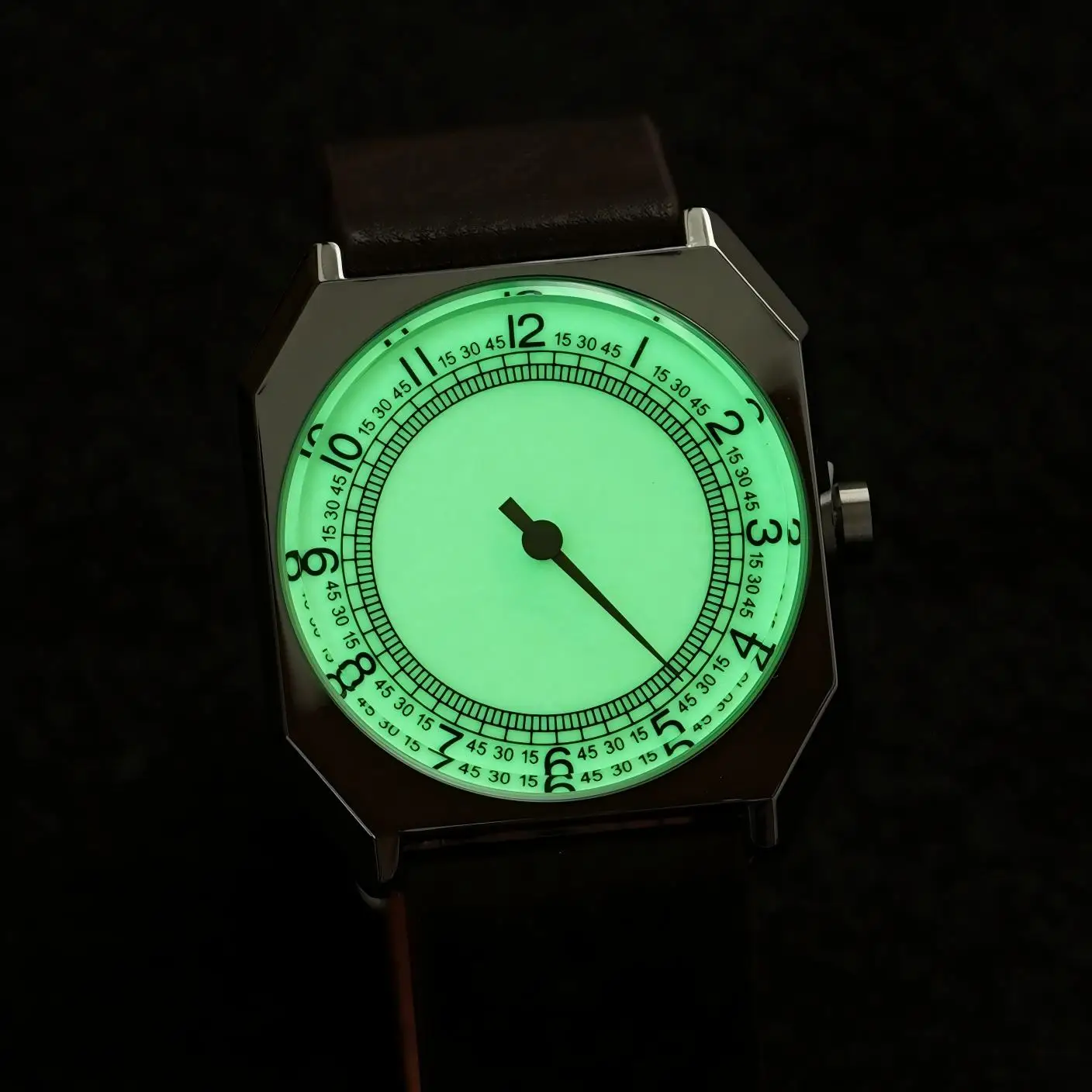 

SKU Full Luminous Dial Men's Watch One Hand Wristwatch Night Glow in Dark Unique Design luxury watches for men man