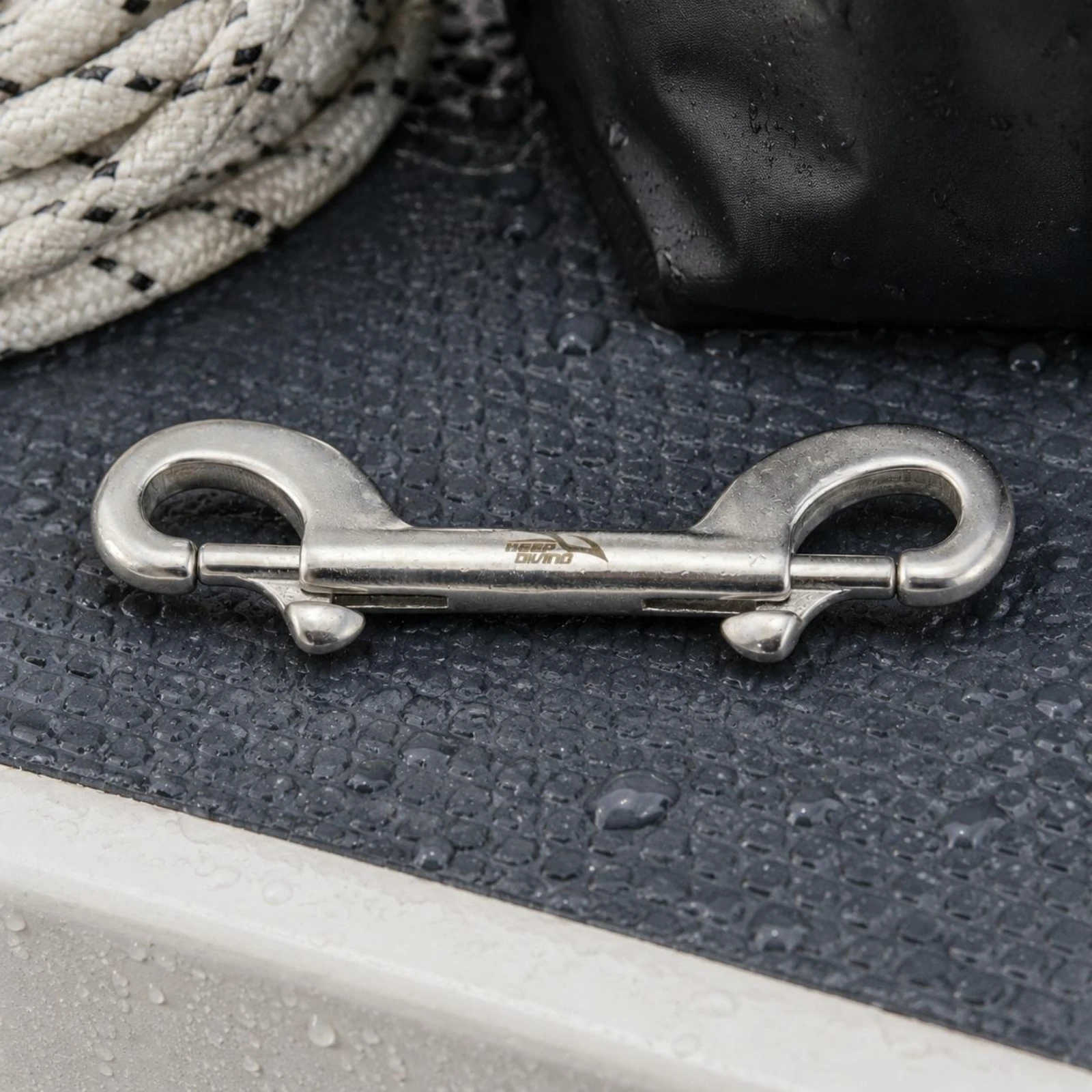 Double Ended Snap Hook Corrosion Resistant Double-Ended Snap Hook Hardware Fastener Heavy Duty Sports Gear Single-Handed Use