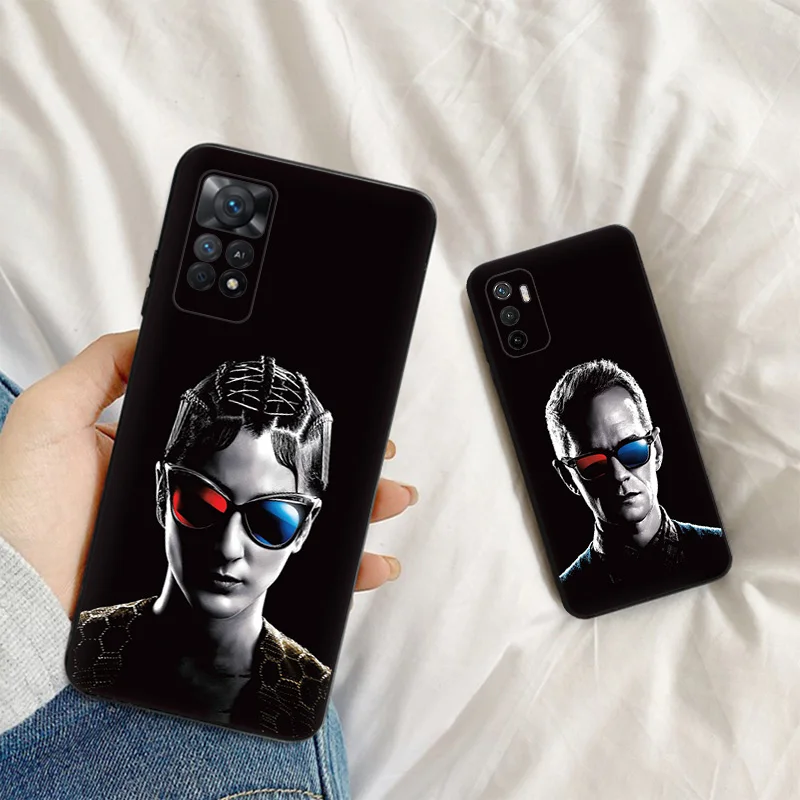 Matowe etui na telefon Redmi Note 11 Pro 10 11s 10s 10a 10c Xiaomi 11t 10t Note10 Lite Matrix 4 Black Soft Cover