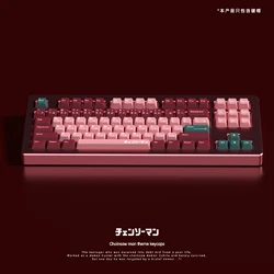 SOULCAT Chainsaw Man PBT Five-sided Dye-sub Mechanical Keyboard Keycaps Cherry Profile 170 Keys Anime Keycaps