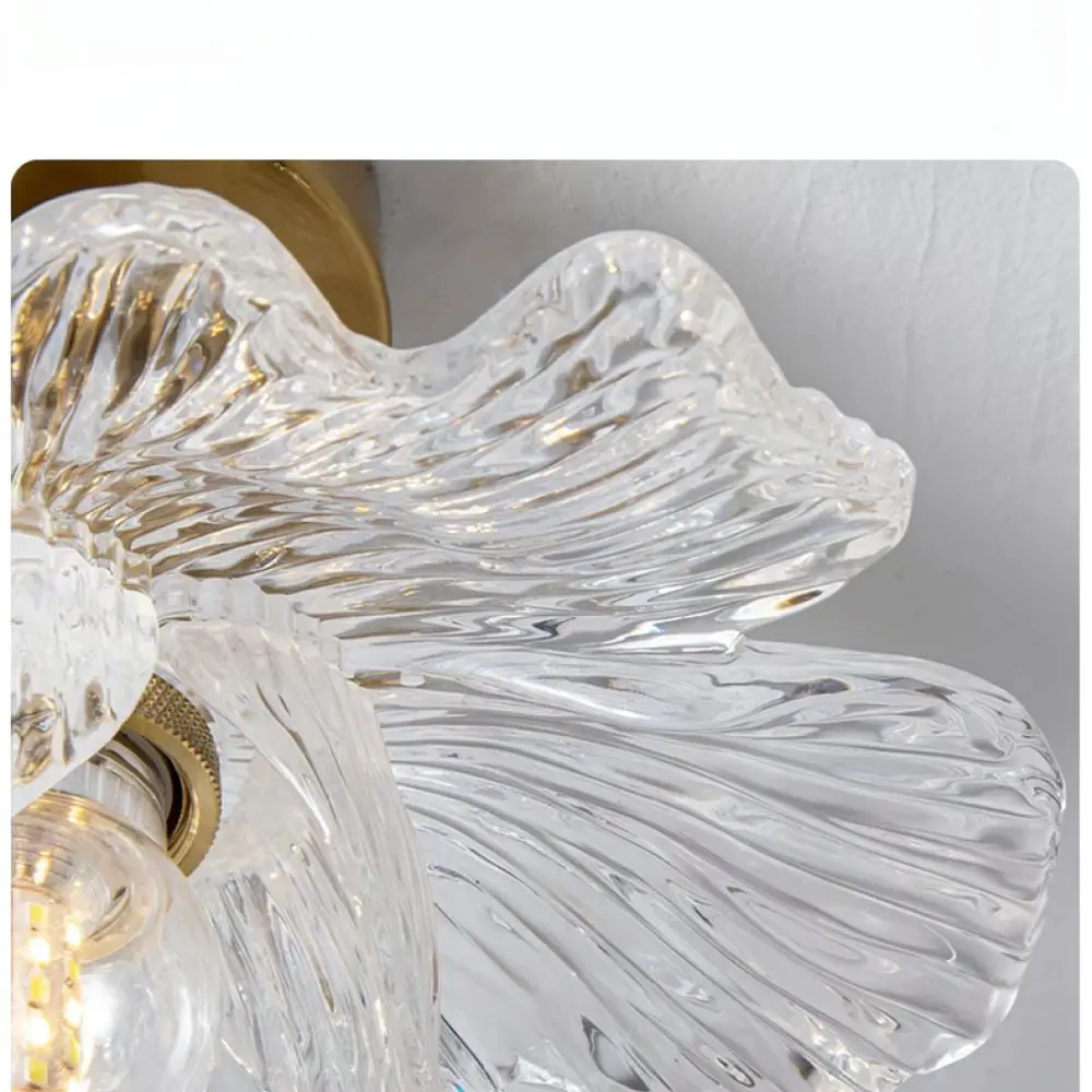 Modern French Minimalist Ceiling Light Petal Design LED Flush Mount Lamp For Hallway Staircase Closet Entrance Home Decor