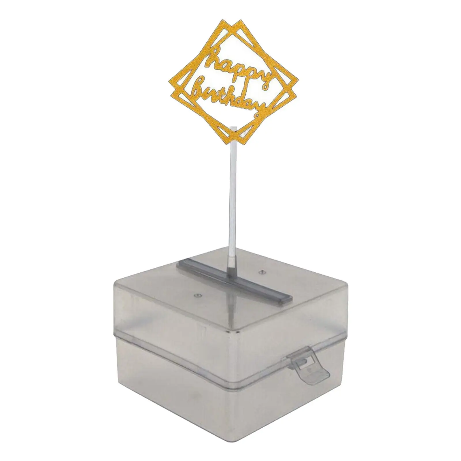 صندوق سحب كعكة المال البلاستيكي الشفاف 20 كيسًا شفافًا