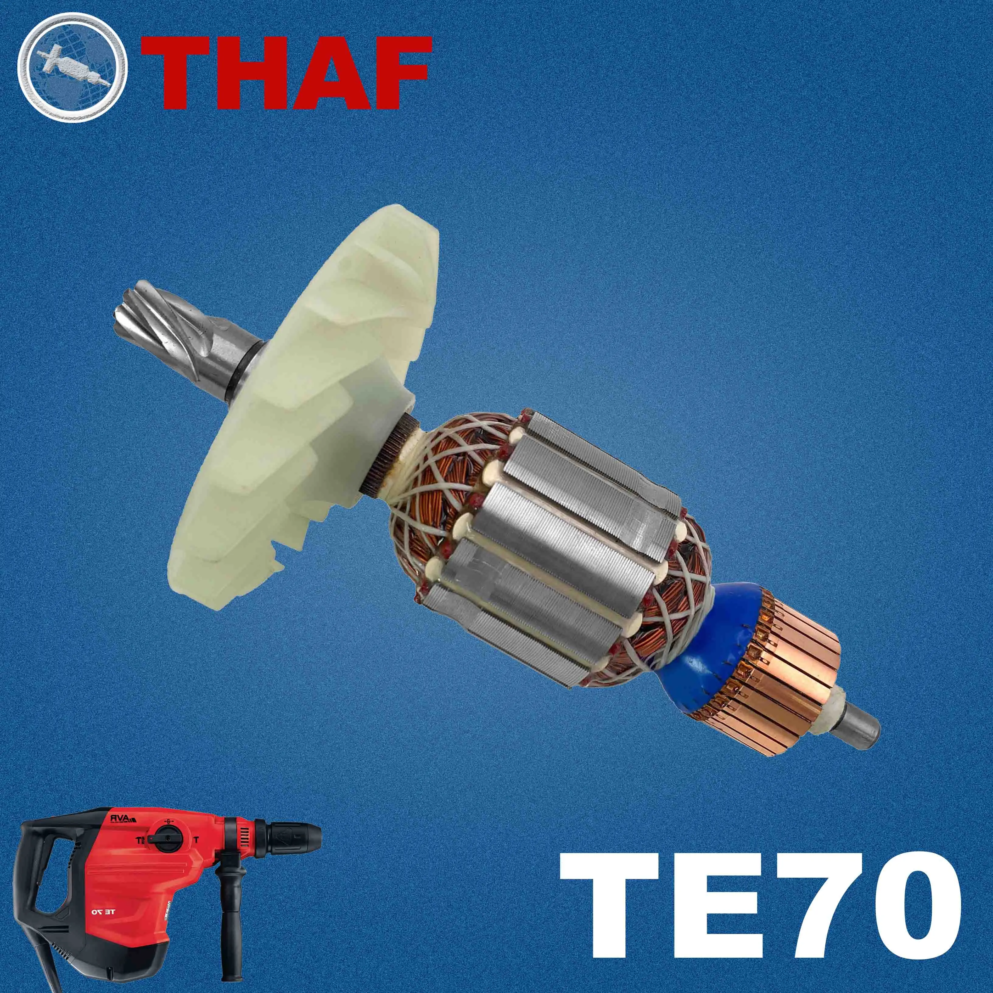 AC 220V 240V TE70 TE-70 Armadura Rotor para HILTI Martillo Perforador Repuestos Taladro percutor TE 70