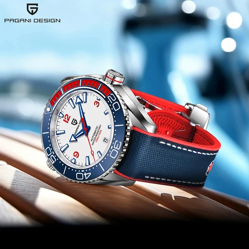 PAGANI DESIGN Top 100M reloj resistente al agua deportes militares al aire libre Esfera ultra luminosa relojes mecánicos automáticos para hombre