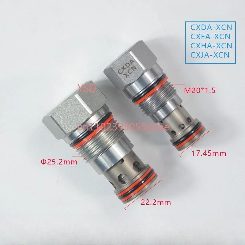 

One-way pressure retaining valve, threaded cartridge valve CXDA/CXFA/CXHA/CXJA/XCN.