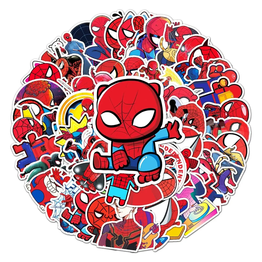 10/30/50pcs Disney Super Hero Spider Man Stickers The Avengers Cartoon Decals Graffiti Skateboard Car Laptop Cool Sticker Toys