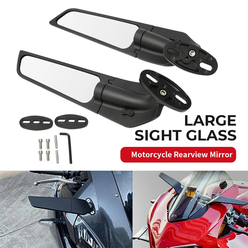 Motorcycle Mirror Modified Wind Wing Adjustable Rotating Rearview Mirror For Honda CBR650R CBR1000RR CBR600RR CBR 250R 300R 400R