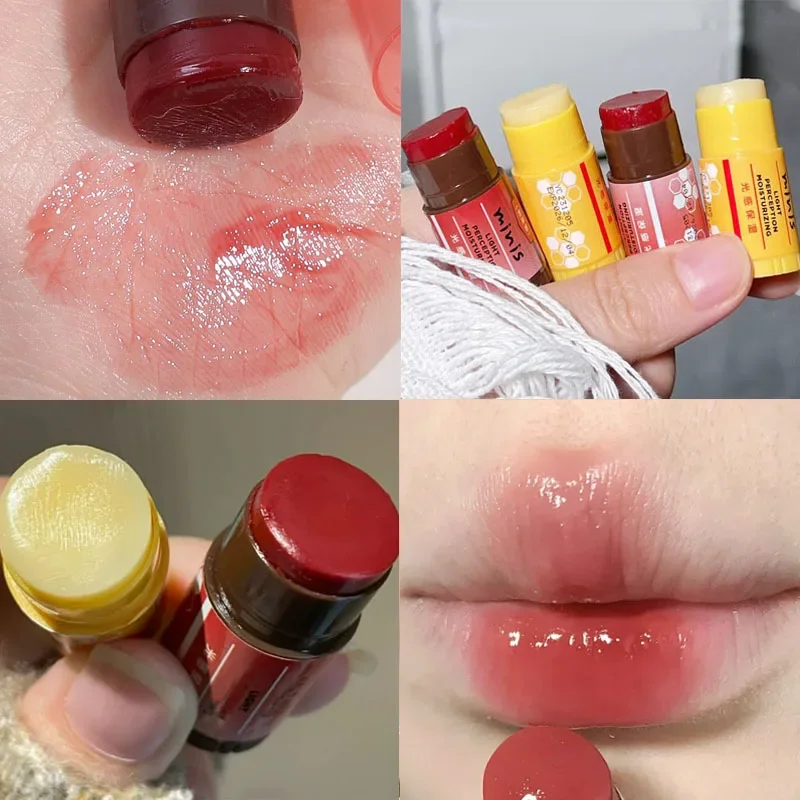 Mini Colored Lip Balm Moisturizing Fruity Jelly Lipstick Makeup Lasting Nourish Reduce Lipline Anti-drying Lips Care Cosmetics