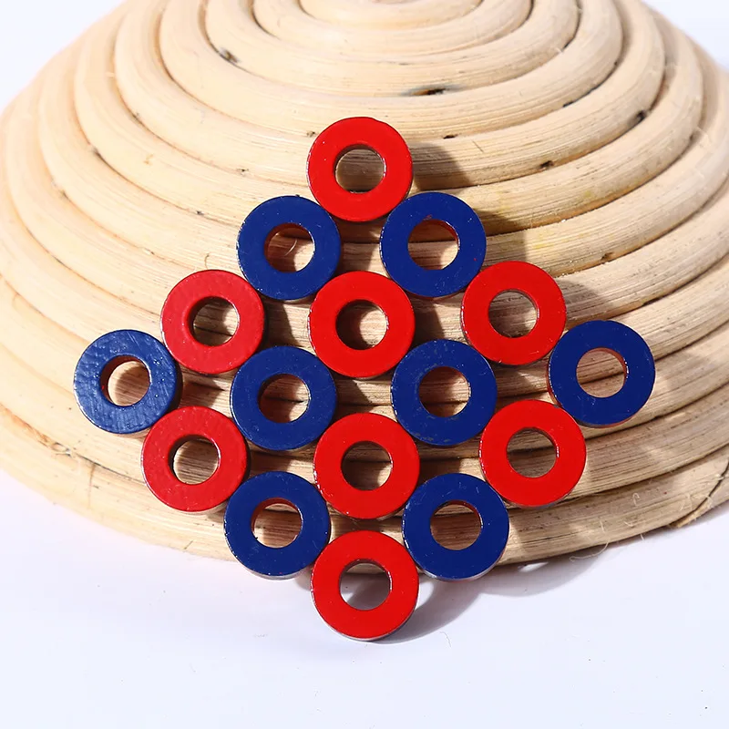 16*7-5mm Round Punch Red And Blue Ring Magnet Industrial Material Accessories Magnet Parts Can Be Customized Any Size