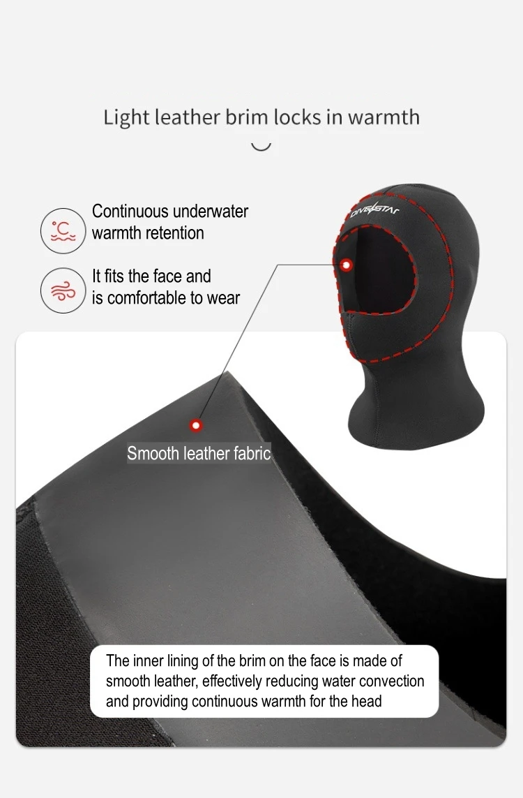 

5MM Neoprene Keep Warm UnderWater Hunting Spearfishing Swim Cap Scuba Water Sports Bathing Beach Hat Surfing Snorkeling Cap