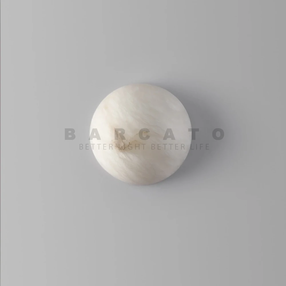 Natural Dolomite Lamp Marble Wall Lamp Nordic Designer Ball Living Room Dining Room Bedroom Wall Decor Indoor Round LED Lighting