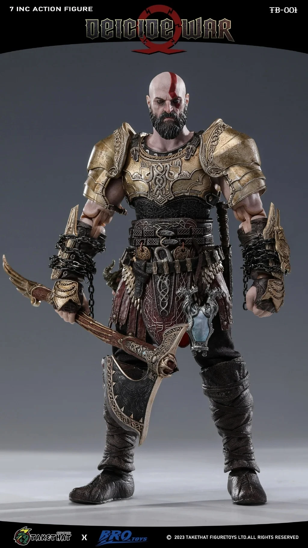 [in-stock] Brotoys X Takethat 1/12 God of War Kratos 7Inch Action Figure Anime Hobby Collection Free Shipping Model Toy