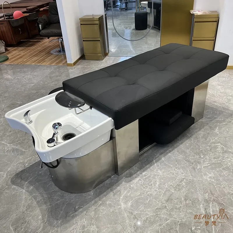 แชมพูสปาเตียง Pedicure เท้าเก้าอี้ Salons แต่งหน้ามืออาชีพญี่ปุ่นผมซักผ้า Cadeira De Salão De Beleza Cadeira De Salao