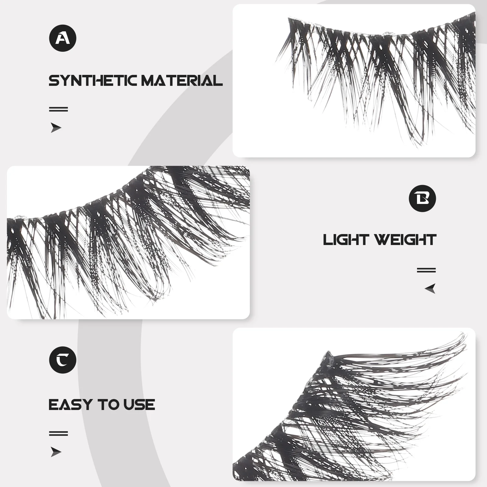 5 paia di ciglia finte in materiale morbido, ciglia artificiali, strisce di ciglia classiche per feste, uso quotidiano, ciglia sfuse