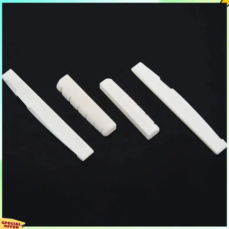 

TURE 40 Sets Of 80Pcs 6 String Acoustic Guitar Bone Bridge Saddle And Nut Made Of Real Bone