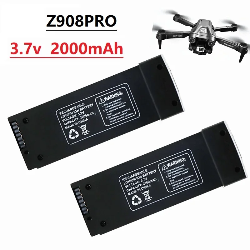 Z908 Pro Max Dron Battery 3.7V 2000mAh For Original Z908 Max Brushless Motor Battery Z908Pro RC Quadcopter Drone Accessory Parts