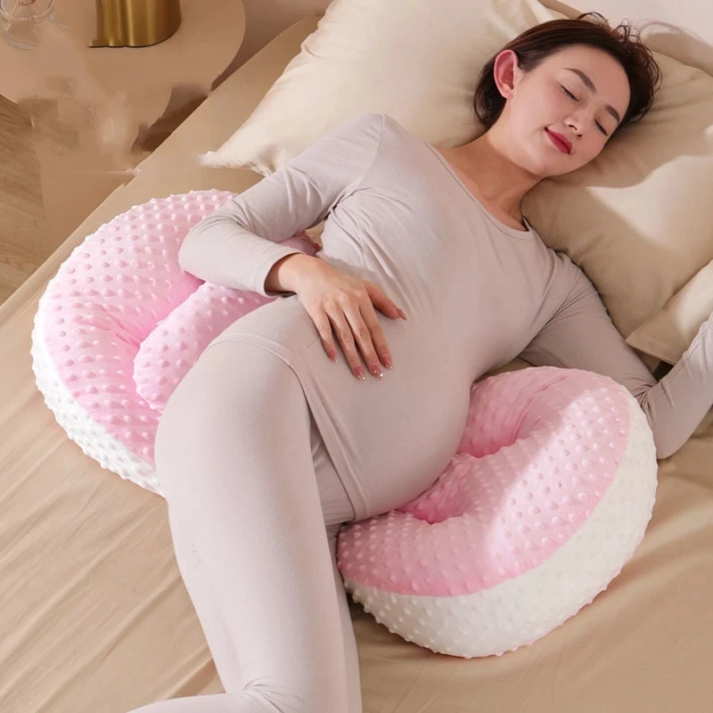 Oreiller de grossesse en forme de U pour femmes enceintes, style simple, sommeil latéral, soutien du ventre, fuite, coussin de dos de grossesse