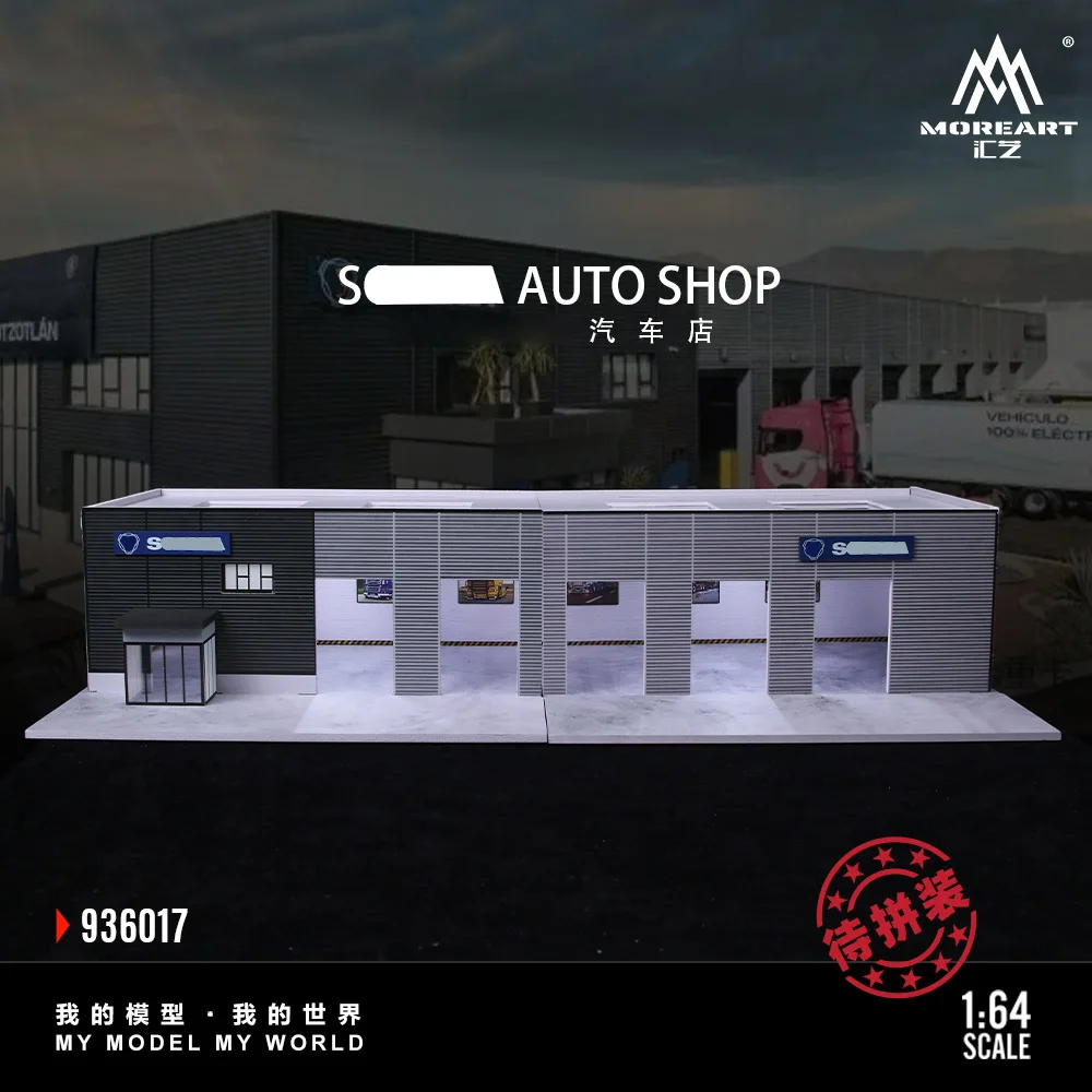 

*Pre-order*More Art 1:64 Car Shop Scene Model,Parking Lot Diorama For Display&Collection&Gift