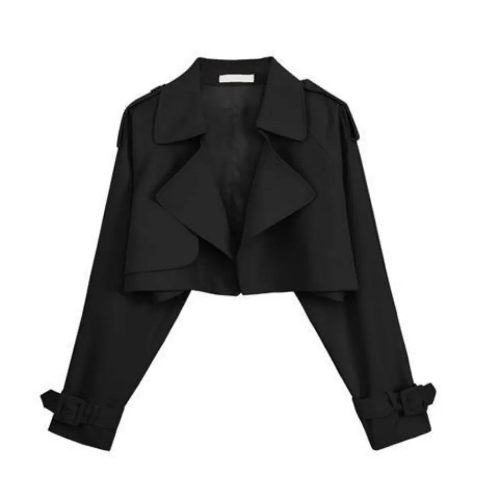 

Women's Short Outwear Long-Sleeved Jacket Top Korean British Style Versatile Spring Autumn Petite Size