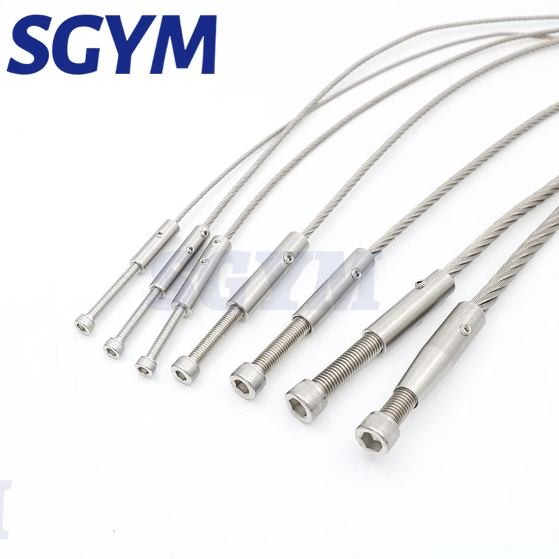 Corda de fio do trilho do cabo, soquete sexgonal rosqueado, cabeça redonda, encaixe da extremidade da tensão, alternância, terminal da âncora, 1.5mm, 2mm, 3mm, 4mm, 5mm, 6mm, 8 milímetros