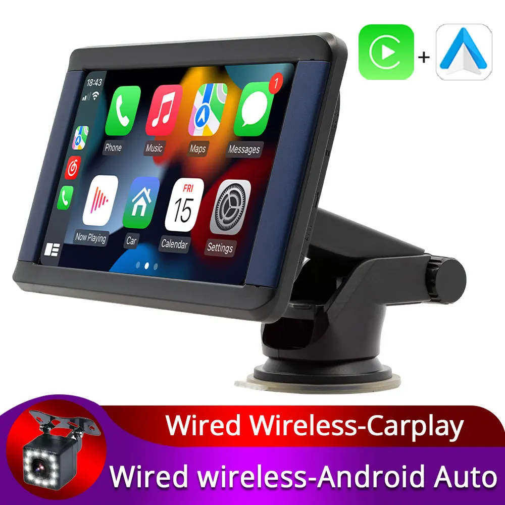 

7inch Universal Wireless CarPlay Android Auto Car Radio Bluetooth Multimedia Video Player Portable Touch Screen With USB AUX
