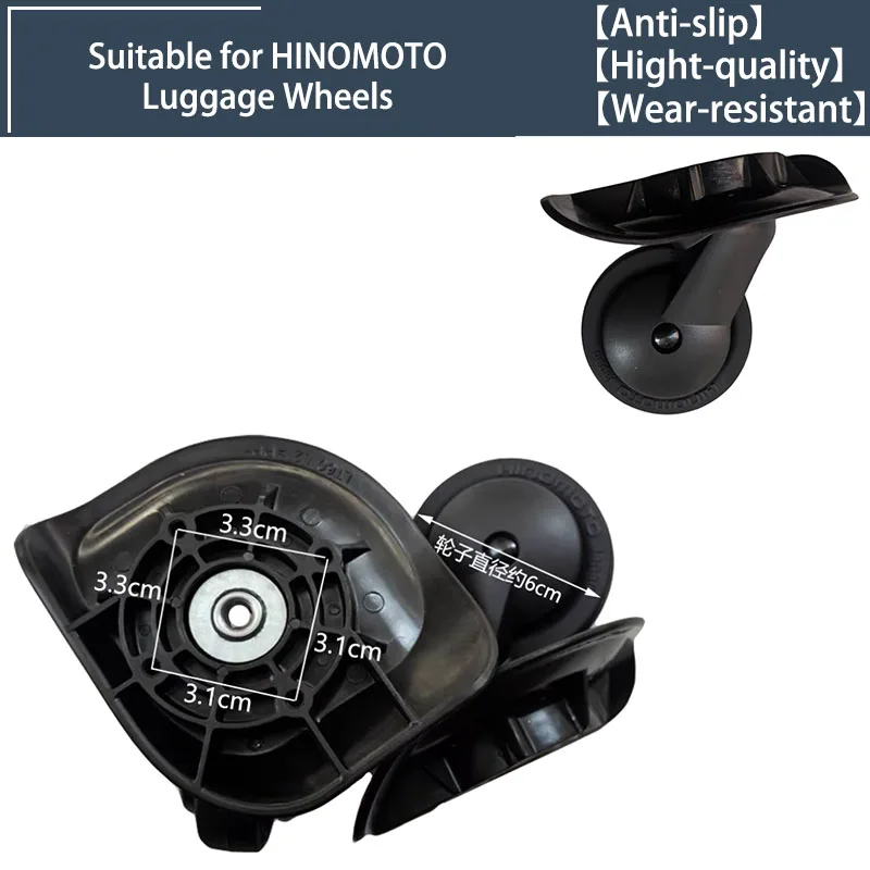

2/4 Wheels Universal Wheels for HINOMOTO LT60 Swivel Wheels Luggage Accessories Replacement Trolley Parts for Suitcase