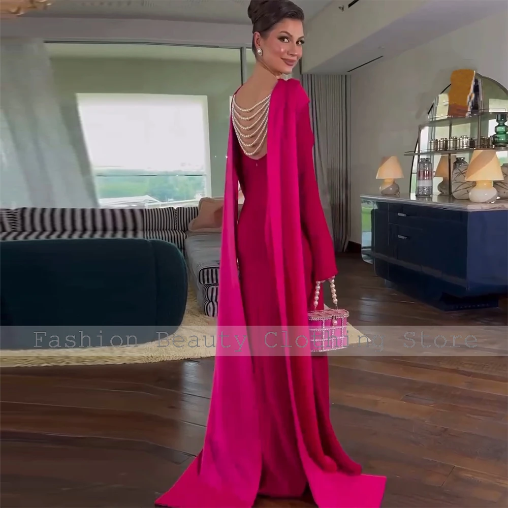 Special Occasions Clothing Elegant Contrast Color Satin Draped Front Fork Evening Dress Straight Boat Neck Dresses Long