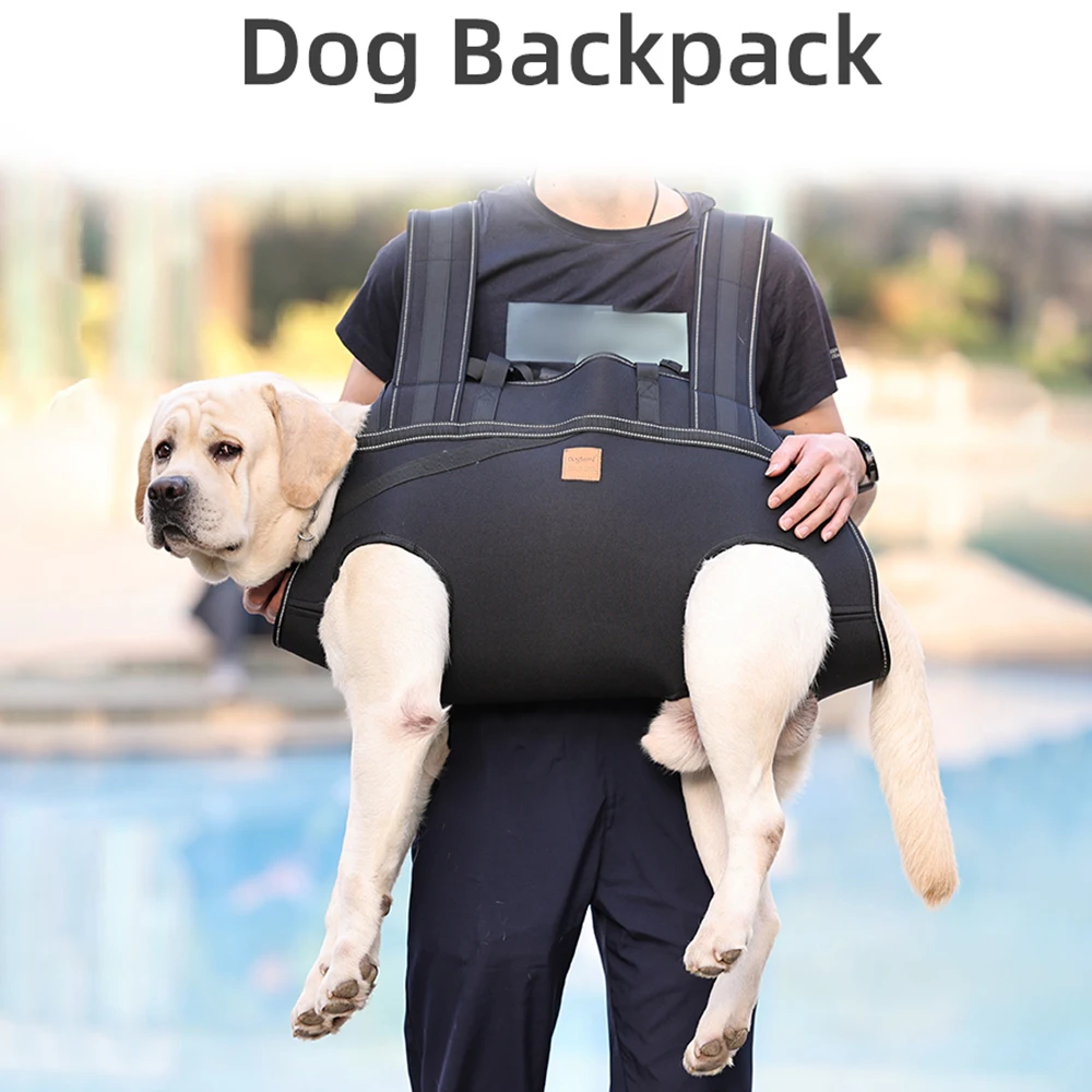 Backpack Carrier for Large Dog Full Body Dog Sling with Handle Dog Lift Harnesses for Elderly Disabled Dogs