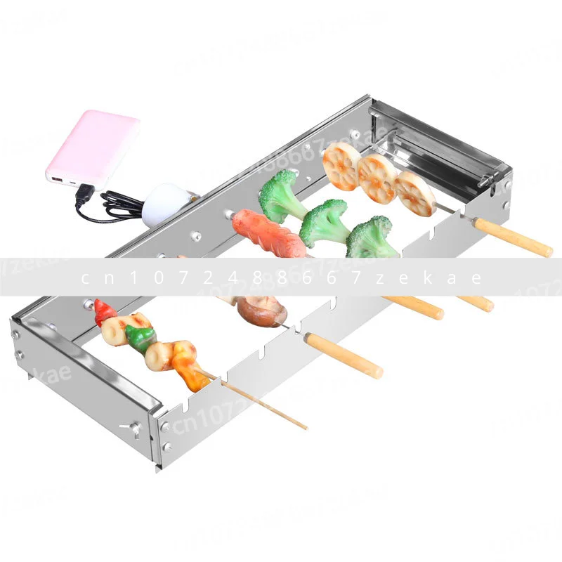 ماكينة سيخ شواء أوتوماتيكية قابلة للتعديل بعرض 5 فولت يمكن توصيلها بنك الطاقة AC وDC