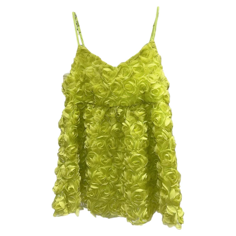 Sweet Summer 2025 Trendy Embellied Waist Crop Top And Skirt Set Women's Faionable Bal Loose Fit V-Neline Chiffon