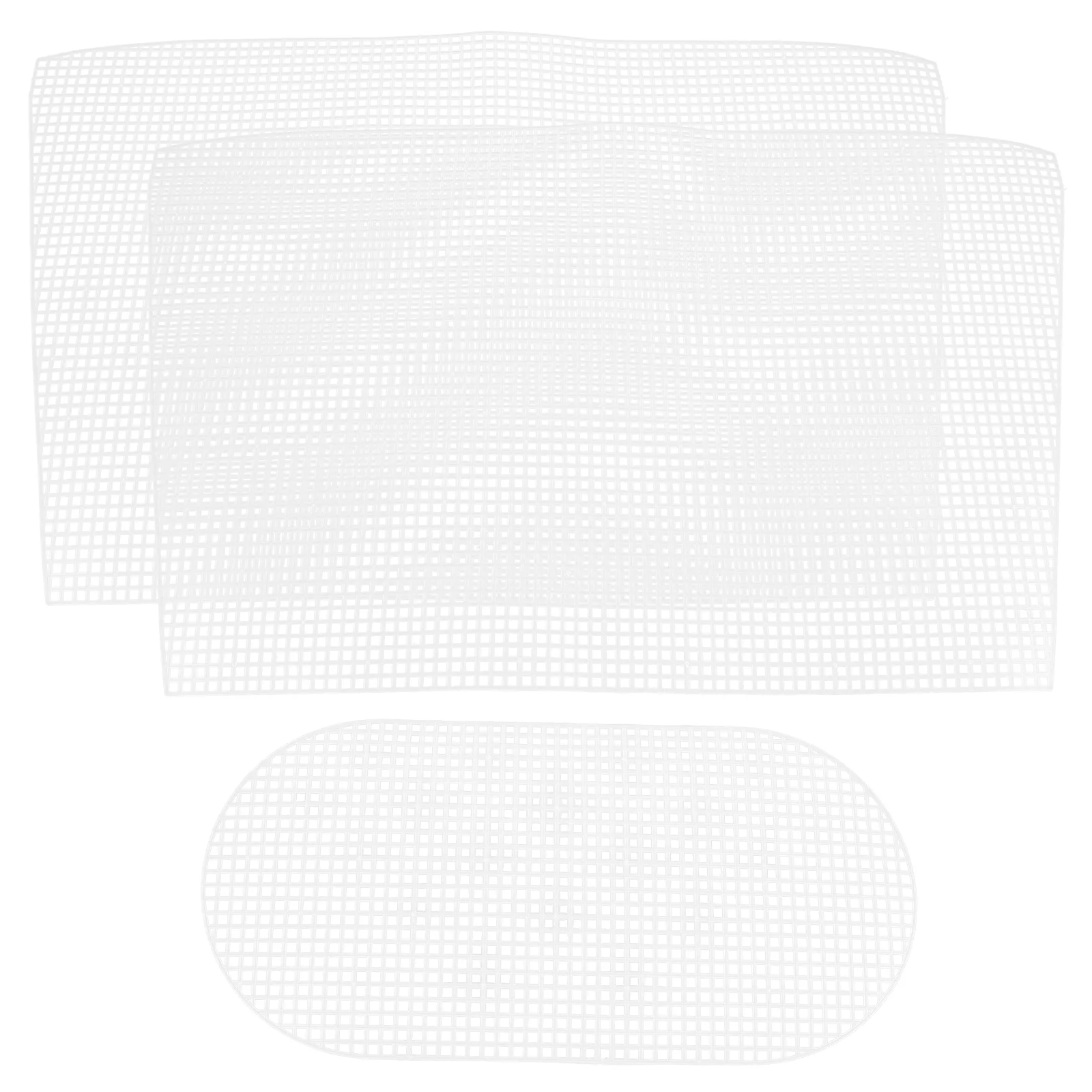 

1 Set White Large Bucket Bag Plastic Mesh Sheets 29.5x47.5cm Smooth Multi Function Handmade Accessories Tassel