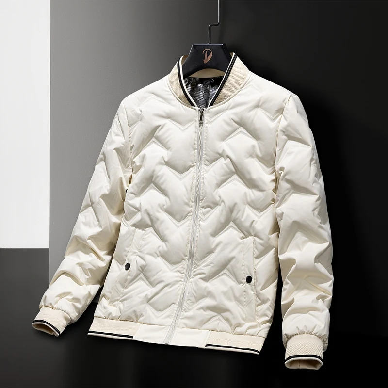 Outdoor Fishing Suits Short Men's Baseball Jackets for Spring  Winter Fashionable Black Down Jackets Thickened Duck Down Jackets