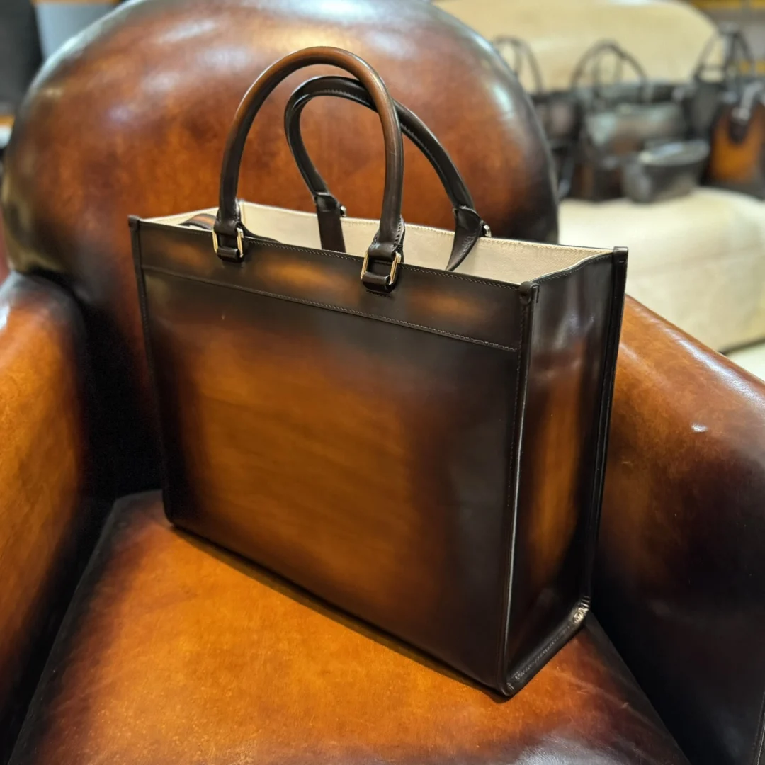 DIMY 2025 New Trendy Brand Versatile Commuter Large Capacity Genuine Leather Tote Bag Handheld Shopping Bag Crossbody Bag
