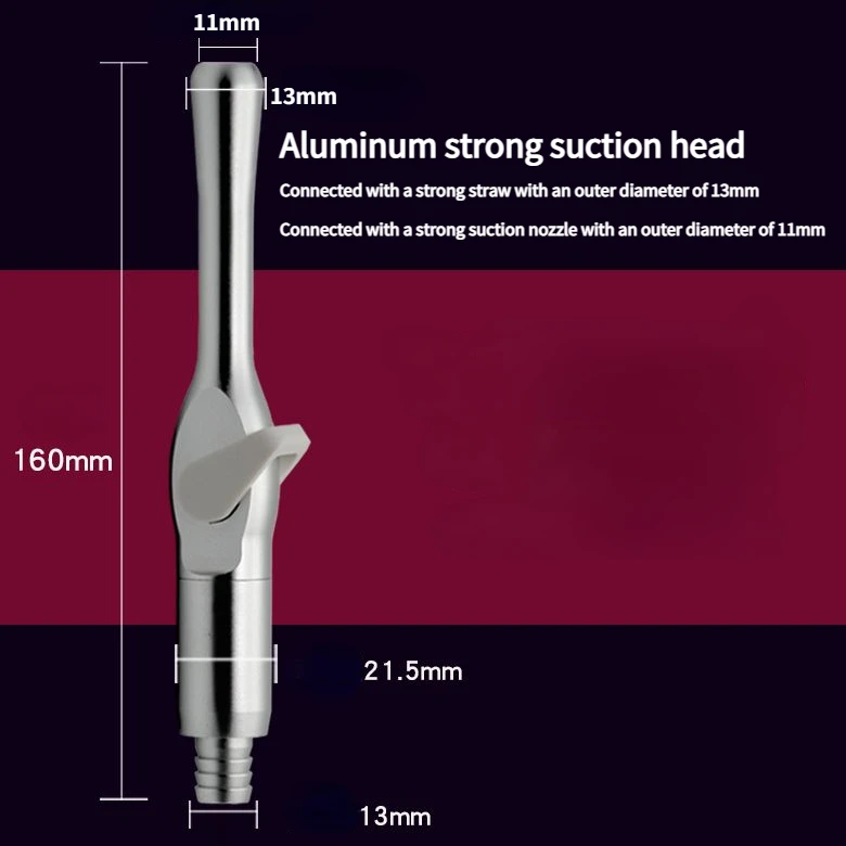 Dental Chair Combination Machine Turbine Silicone Weak Suction Strong Straw Aluminum Suction Head Dentist Chair Attachment Tool