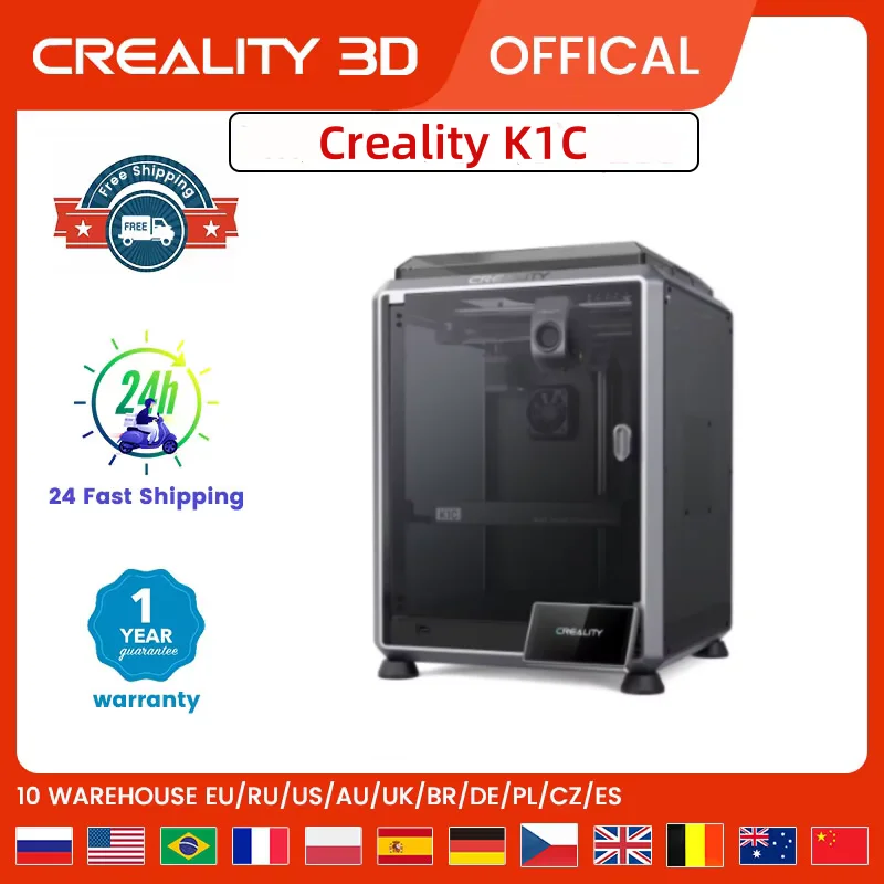 

3D-принтер CREALITY 3D-принтер K1C 3D-принтер K1MAX 600 мм/с Высокоскоростная печать Super Sensing AI LIDAR 32 мм3/с Большой