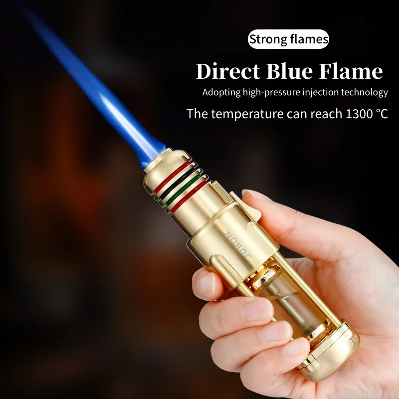 

Multi Functional High-Temperature Resistant Igniter Creative Blue Flame Straight Forward Windproof Lighter Outdoor Cigar Lighter