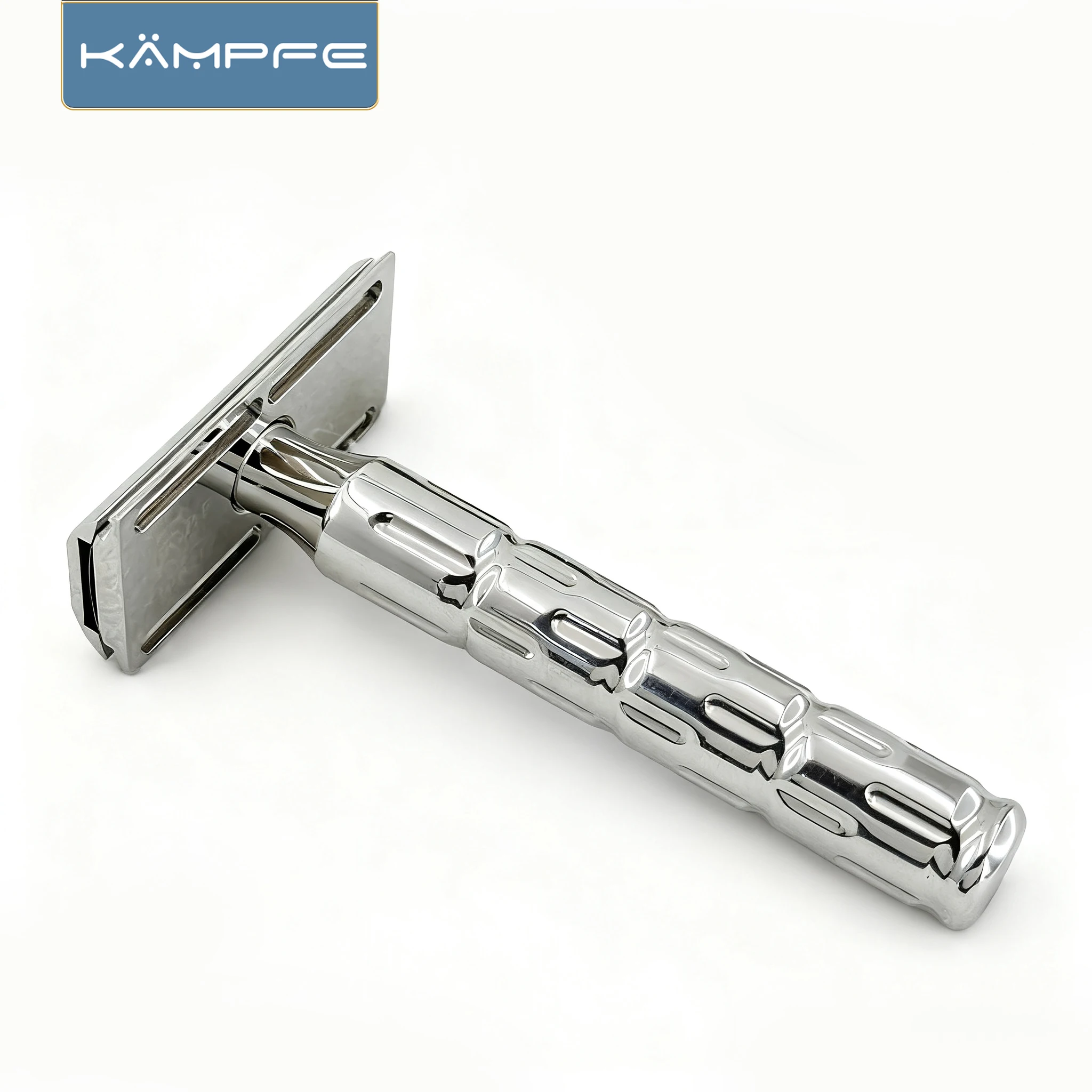 KAMPFE CNC Machined Stainless Steel Double Edge Safety Razor for Men Easy-Clean Non-Slip Manual Shaver Quality Construction