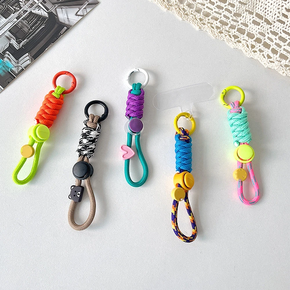 Modny brelok do kluczy Kreatywny pleciony brelok do kluczy do etui na telefon Kobiety Anti Lost Knot Rope Strap Car Key Chains Diy Akcesoria