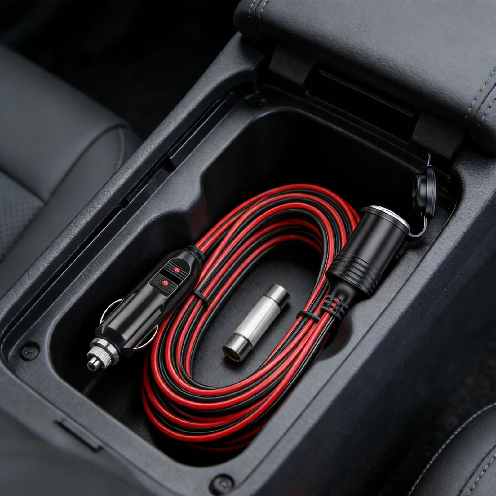 

With 15A/20A Fuse 12V 24V Socket Female Socket Plug Auto Charger Cable Car Cigarette Lighter Extension Cord