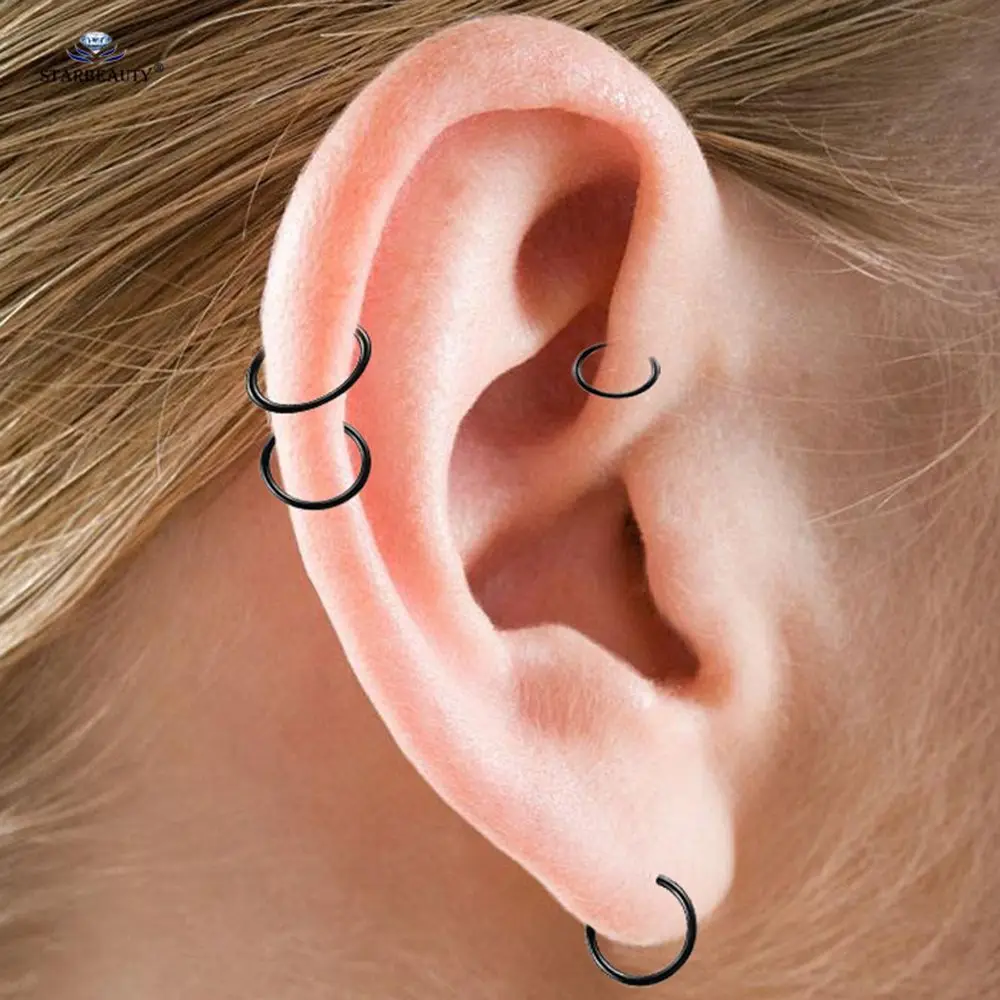 1Pc Nose Studs Thin Small Body Piercing Lip Stus Earring Hoop Ring