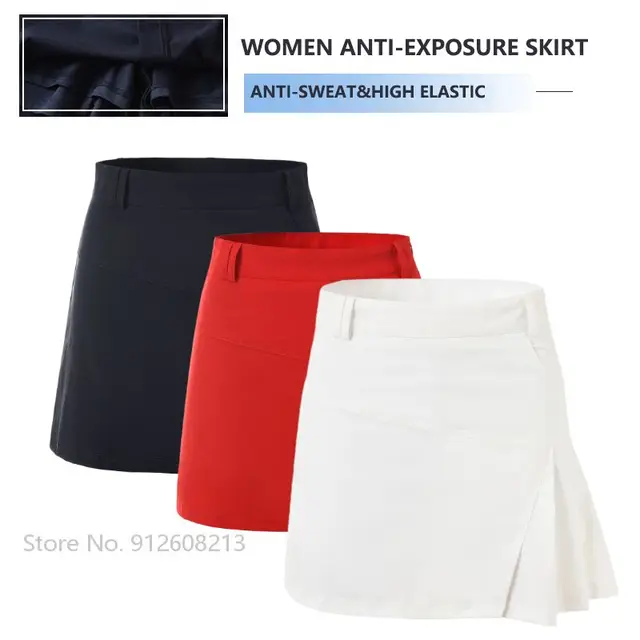 Kobiety anty-ekspozycja golf-line spódnica szczupła wysoka talia Golf spódnica ołówkowa panie Casual krótki Skort plisowane Culottes dla kobiet