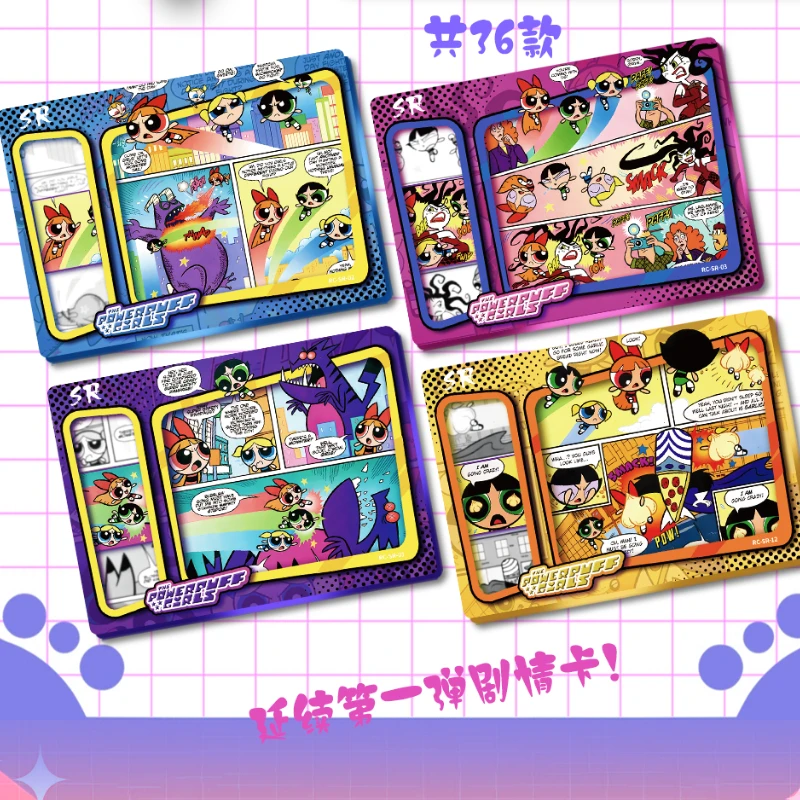 The Powerpuff Girls Anime Card, Blossom Engines, Buttercup Professor, Utonium Children Gift Toy, Collections Rares Cards