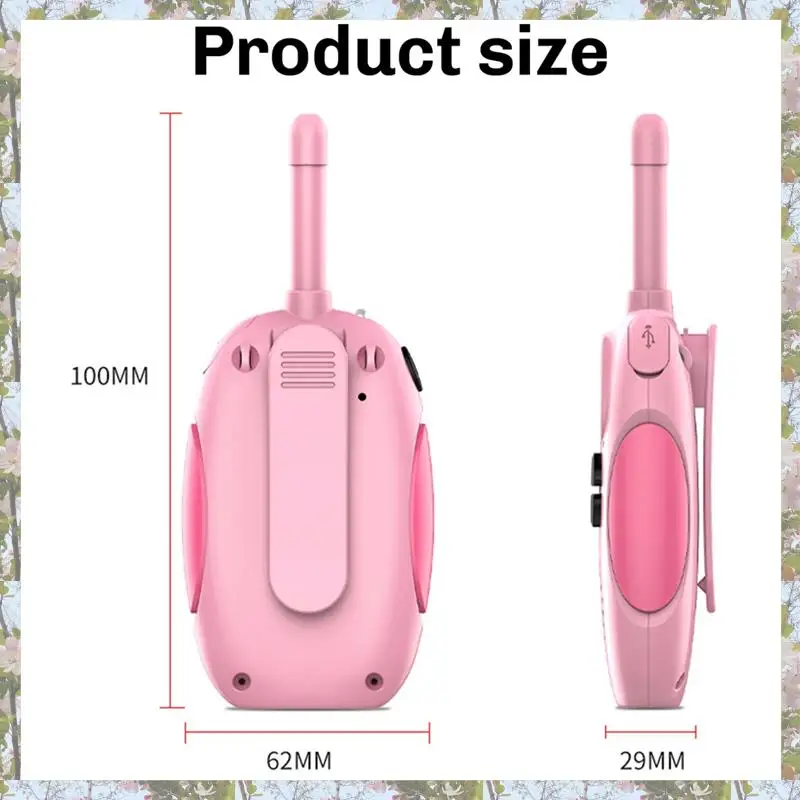 T84C-1 ペア子供用ワイヤレス電話トランシーバーマルチトランシーバーインタラクティブ 3 キロ範囲伝送子供ブルー