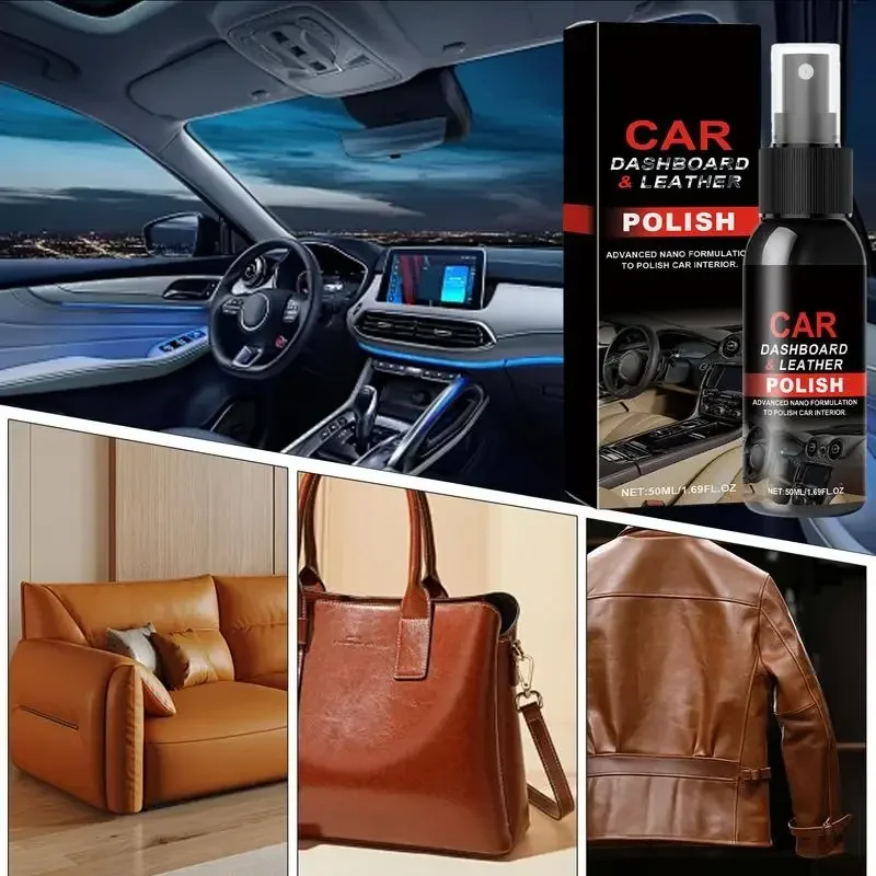 

Car Leather Cleaner Dashboard Multi-Purpose Cleaner Spray Leather Cleaning Auto Home Surfaces Foam Cleaners Car Wash Maintenance