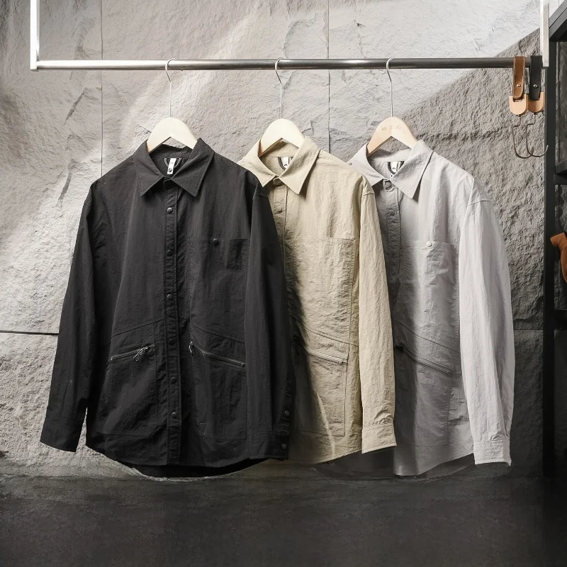 

Легкая дышащая мужская рабочая куртка для активного отдыха, быстросохнущая, осенне-зимняя, новая, повседневная, однотонная